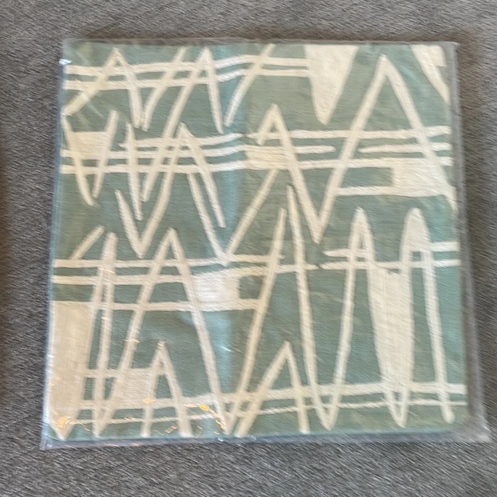 West Elm Patterned Aqua Pillow Covers - set of two